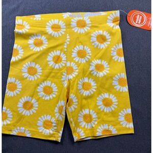 Wonder Nation Girls' Plus Bike Shorts - Yellow‎ Daisy Print - Size L (10-12)
